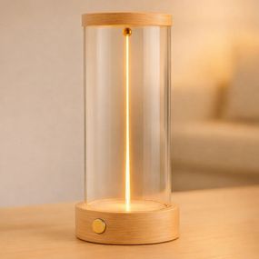 Настольный светильник с магнитной нитью, от USB, 19х7см, / Лампа ночник / LED аккумуляторная лампа Светлое дерево