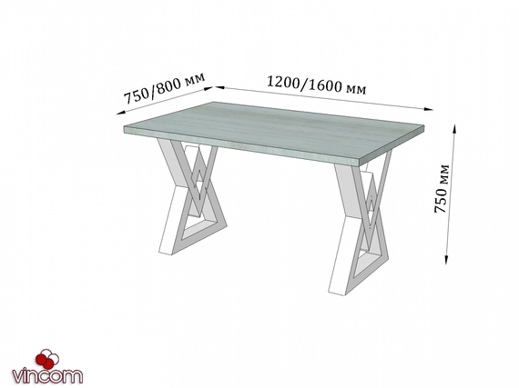 Стол Metall-design Астон 7501600800 | Зображення 3