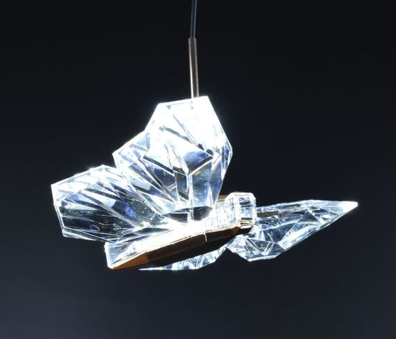 Люстра світлодіодна підвісна LED світильник для квартири на стелю лед 26523 Золото 25-110х15х25 см. | Зображення 3