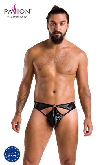 Чоловічі стринги Passion 033 THONG PAUL XXL/XXXL Black, під латекс Sex Aura | Зображення 4