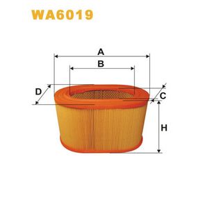 Воздушный фильтр для автомобиля Wixfiltron WA6019