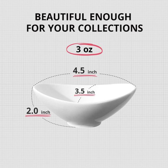 Порцелянові соусниці LIFVER для подавання соусів, набір 8 шт., 100 мл | Зображення 2