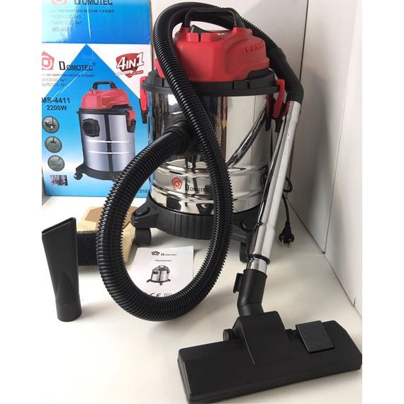 Промышленный строительный пылесос 4в1 Domotec MS-4411 2200 Вт работает без мешка для сухой и GH-465 влажной | Зображення 1