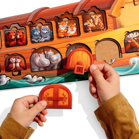 Развивающий пазл-вкладыш "Ноев ковчег" PSD275 с фоном | Зображення 6