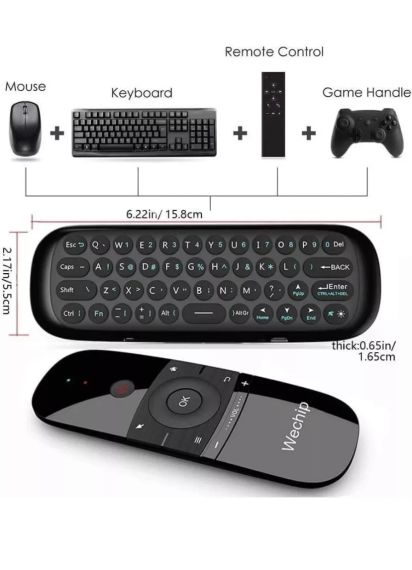 Пульт дистанційного керування інфрачервоний Wechip W1 2.4G Air Mouse | Зображення 3