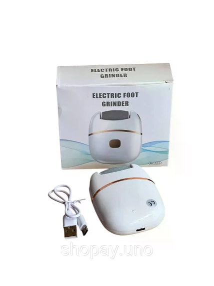 Электрическая аккумуляторная пилка-пемза для пяток и стоп 2 скорости USB зарядка | Зображення 3