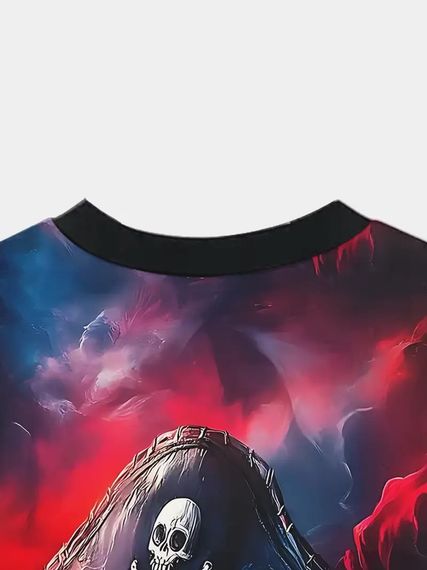Футболка чоловіча 3D принт Череп капітана піратів у вогні термо дихаюча літня XL 54 | Зображення 5