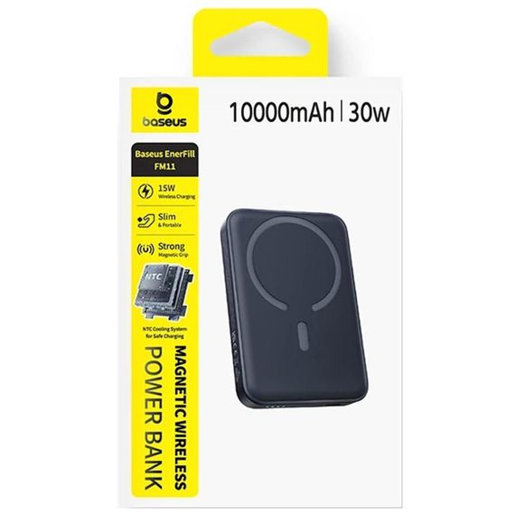 Портативний ЗП Power Bank Baseus EnerFill FM11 30W з БЗП 10000mAh (E00287) Cosmic Black | Зображення 2