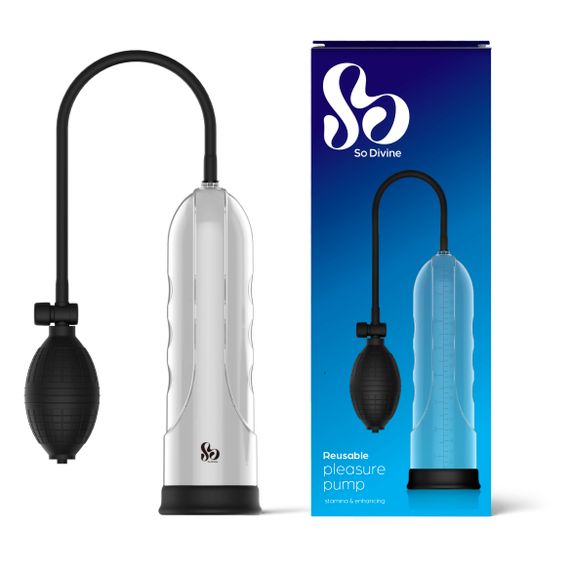 Вакуумна помпа для пеніса Pleasure Penis Pump, колір: чорний So Divine (Велика Британія)