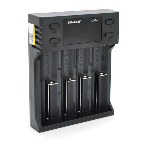 ЗП універсальний Liitokala Lii-S4, 4 канали, LCD дисплей, підтримує Li-ion, Ni-MH і Ni-Cd AA (R6), ААA (R03), AAAA, С (R14)