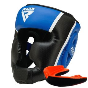 Шлем боксерский RDX AURA PLUS T-17 Blue/Black M (капа в комплекте)