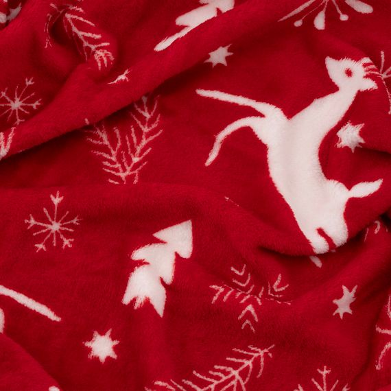 Плед Ardesto Christmas Flannel 160х200см, 100% поліестер, олені, червоний (ART0126PB) | Зображення 4