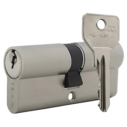 CISA C2000 70 (35*35) нікель матовий 3 ключі Циліндр - Замки