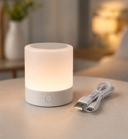 Настільна LED лампа нічник Mini touch lamp / Портативний світильник-нічник від USB / Нічник акумуляторний RGB | Зображення 2