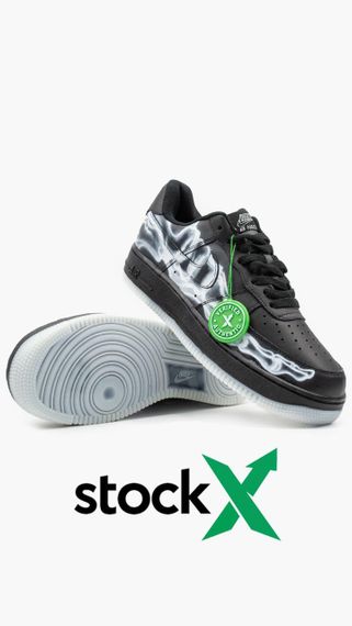 Кросівки чоловічі N-ike Air Force 1 Skeleton Black | Зображення 6
