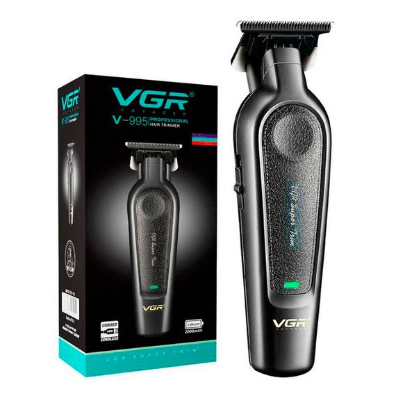 Тример VGR V-998 Blue, 4 насадки, LED дисплей (46245-V-998 BLUE_369) | Зображення 4