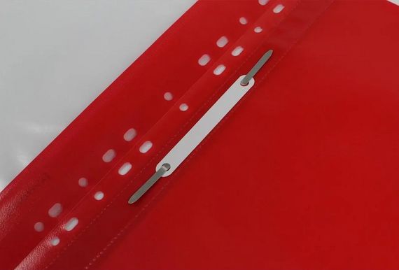 Папка-швидкозшивач E38504-03 Economix Light з прозорим верхом А4 з перфорацією глянець, червоний (4044572385178) | Зображення 2