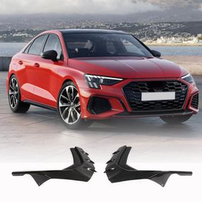 Накладки на передній бампер (для S-Line SD 2020-2023, Карбон) для Ауди A3 2020- рр