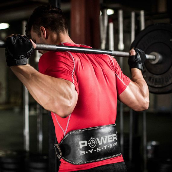 Пояс для важкої атлетики Power System PS-3250 Power Basic шкіряний Black M | Зображення 2
