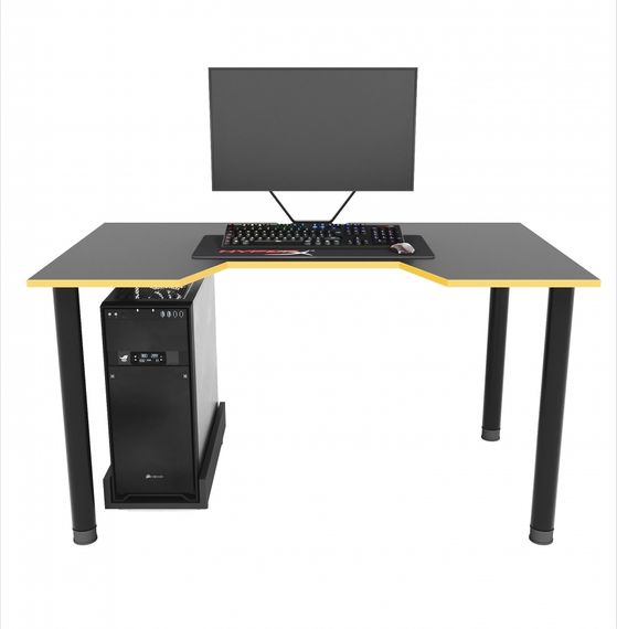 Стол компьютерный ZEUS GAMER-3 черныйжелтый | Зображення 1