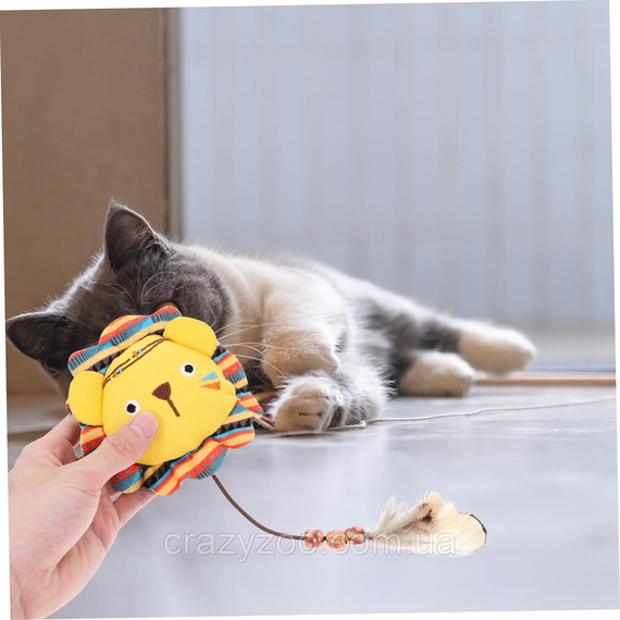 Мягкая игрушка для котов EcoToys Лев с кошачьей мятой 11.5x11.5 | Зображення 5
