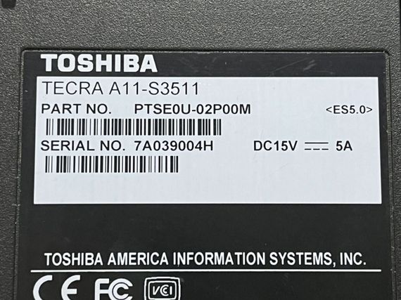 Ноутбук Б-класс Toshiba Tecra A11 / 15.6" (1366x768) TN / Intel Core i3-350M (2 (4) ядра по 2.26 GHz) / 4 GB DDR3 / 120 GB SSD / Intel HD Graphics / WebCam / Без АКБ б/у | Зображення 9