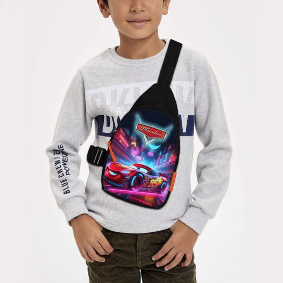 Сумка через плече дитяча Тачки Блискавка МакКвін 29х17 см сумка слінг для хлопчика (02216)