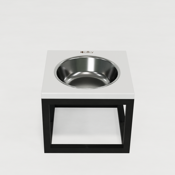 Миска на подставке для больших собак Hollky Base Solo XL (1 × 1,8 л) Solo XL-262620-BLWH | Зображення 7