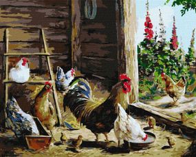 Картина за номерами "Курятник" KHO4346 40х50