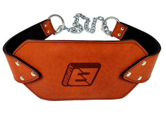 Пояс для обтяжень EasyFit (шкіра) до 200 кг коричневий (EF-DBC-200-BR)