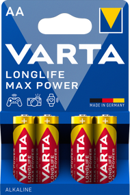 Батарейка VARTA LONGLIFE MAX POWER AAA BLI 4 ШТ