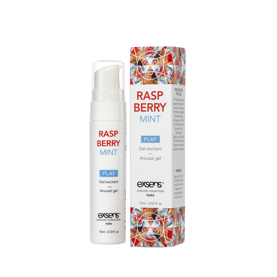 Стимулювальний гель EXSENS Kissable Raspberry Mint 15мл можна для поцілунків, охолоджувальний Sex Aura