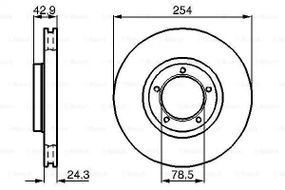 Диск гальмівний FORD AUSTRALIA, BOSCH (0986478160)