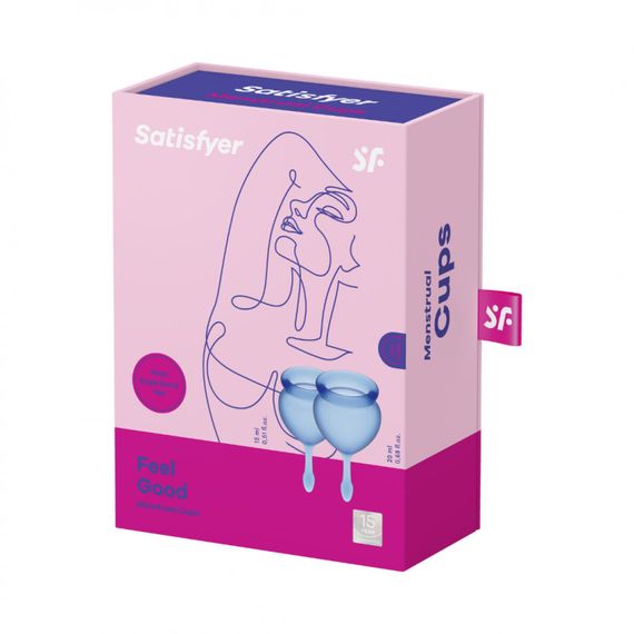 Менструальні чаші Satisfyer Feel Good, Темно сині | Зображення 1