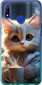 Чохол на Realme 3 Білий кіт "5646u-1869-2448"