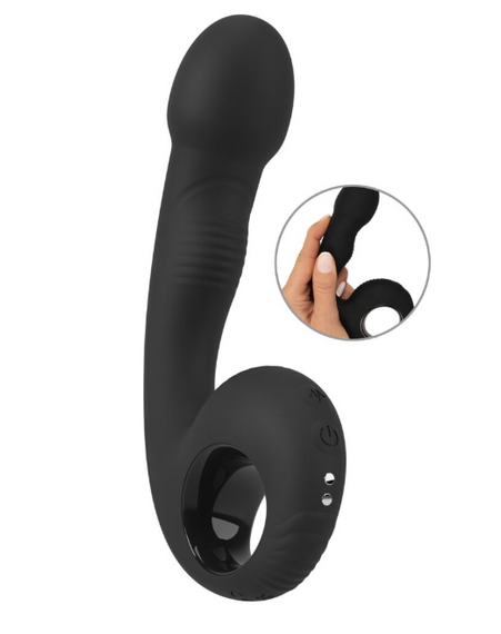 Вигнутий вібратор для точки G і P, Black Velvets Sex Aura | Зображення 8
