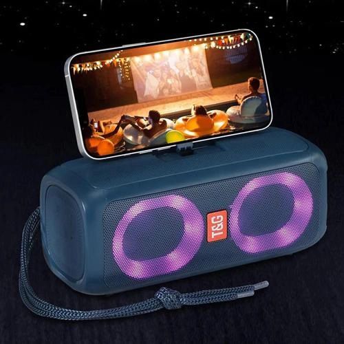 Портативна колонка TG333 2x5W з RGB підсвічуванням. Колір: синій | Зображення 1