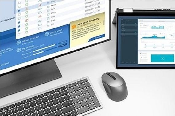 Клавиатура Dell Compact Multi-Device Wireless Keyboard - KB740 - Russian (QWERTY) 580-AKOZ | Зображення 8
