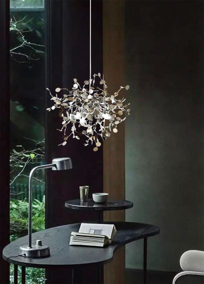 Люстра підвісна на 3 лампочки 27345 Хром 50-200х50х50 см.