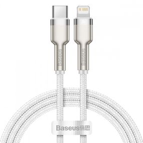 Кабель Baseus Cafule Type-C to Lightning PD 20W (1m), Білий, 1.0 м