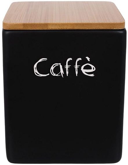 Банка для кави Caffe Obsidian 440мл керамічна (чорна)