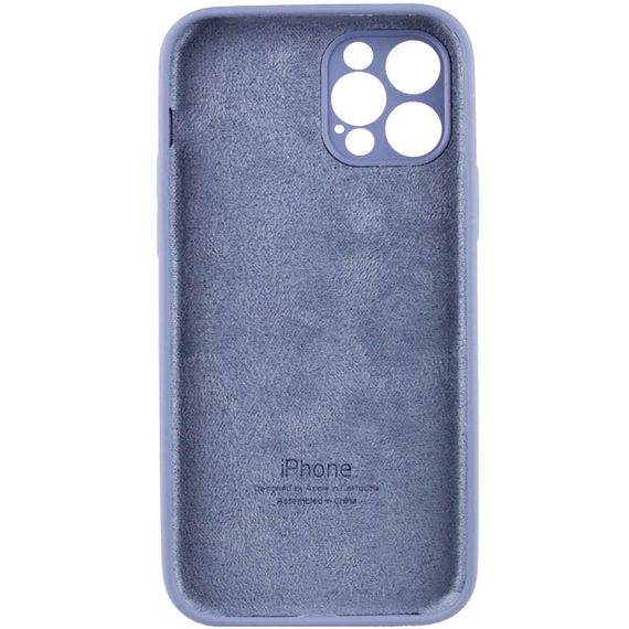 Чохол Silicone Case Full Camera Protective (AA) для Apple iPhone 12 Pro (6.1") Серый / Lavender Gray | Зображення 3