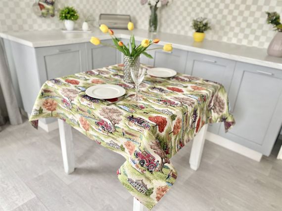 Скатертина гобеленова EDEN1183 Limaso, 137x220, Прямокутна, Повсякденний, Без люрексу, 75% поліестер, 22% бавовна, 3% акрил, Гобелен | Зображення 6