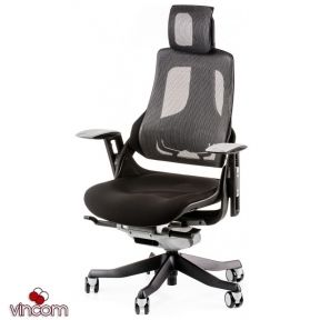 Кресло Special4You WAU BLACK FABRIC CHARCOAL NETWORK (E0789)