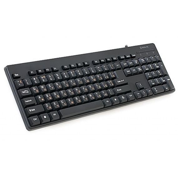 Клавіатура REAL-EL 502 Standard, USB, black | Зображення 1