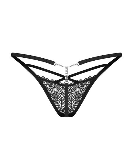 Стрінги Obsessive ILIOSA THONG Чорний L/XL | Зображення 5