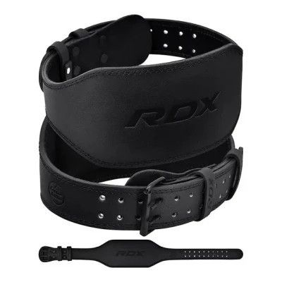 Атлетический пояс RDX 6 шкіряний Full Black L (WBS-6FB-L) | Зображення 1