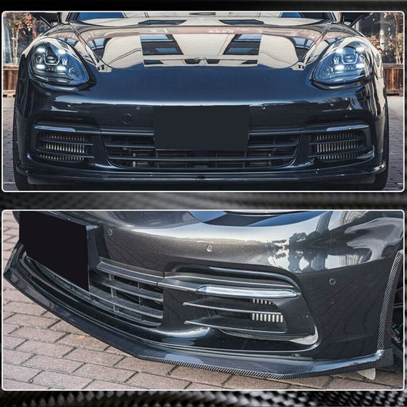 Накладка на Передний Бампер Lip (2016-2020, Карбон) для Porsche Panamera | Зображення 3