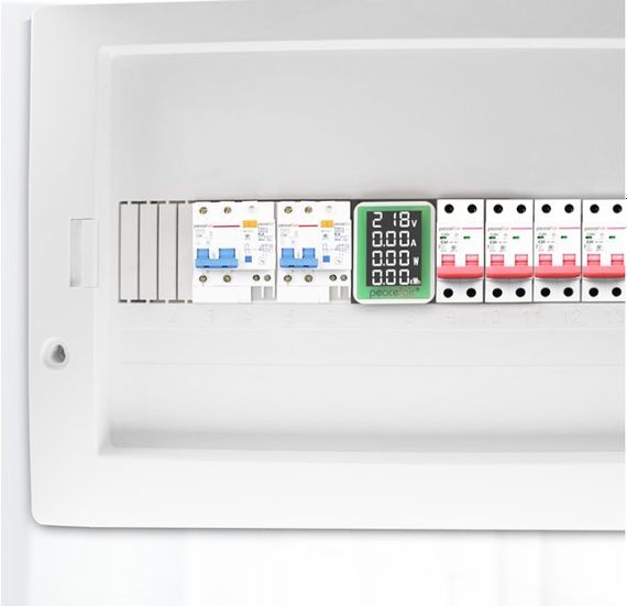 Вольтметр, амперметр, ваттметр на DIN рейку Peacefair AC50-300V/100A | Зображення 6