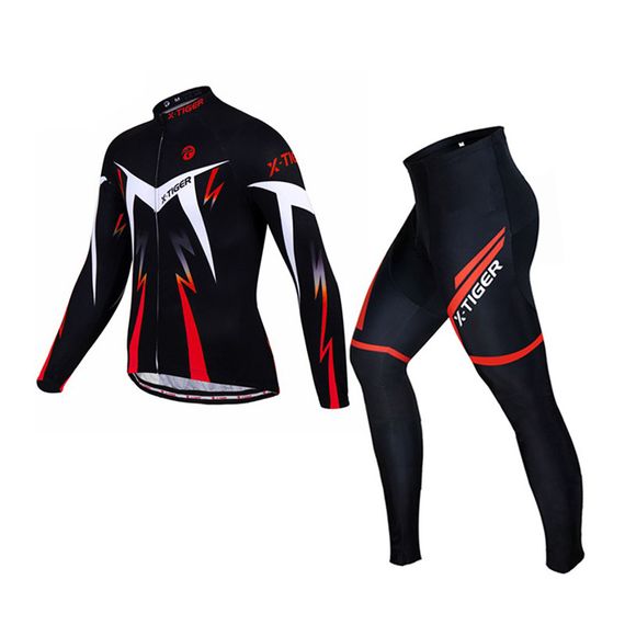 Велокостюм X-Тiger XM-CT-013 Red XXL кофта с длинным рукавом штаны для велосипедистов